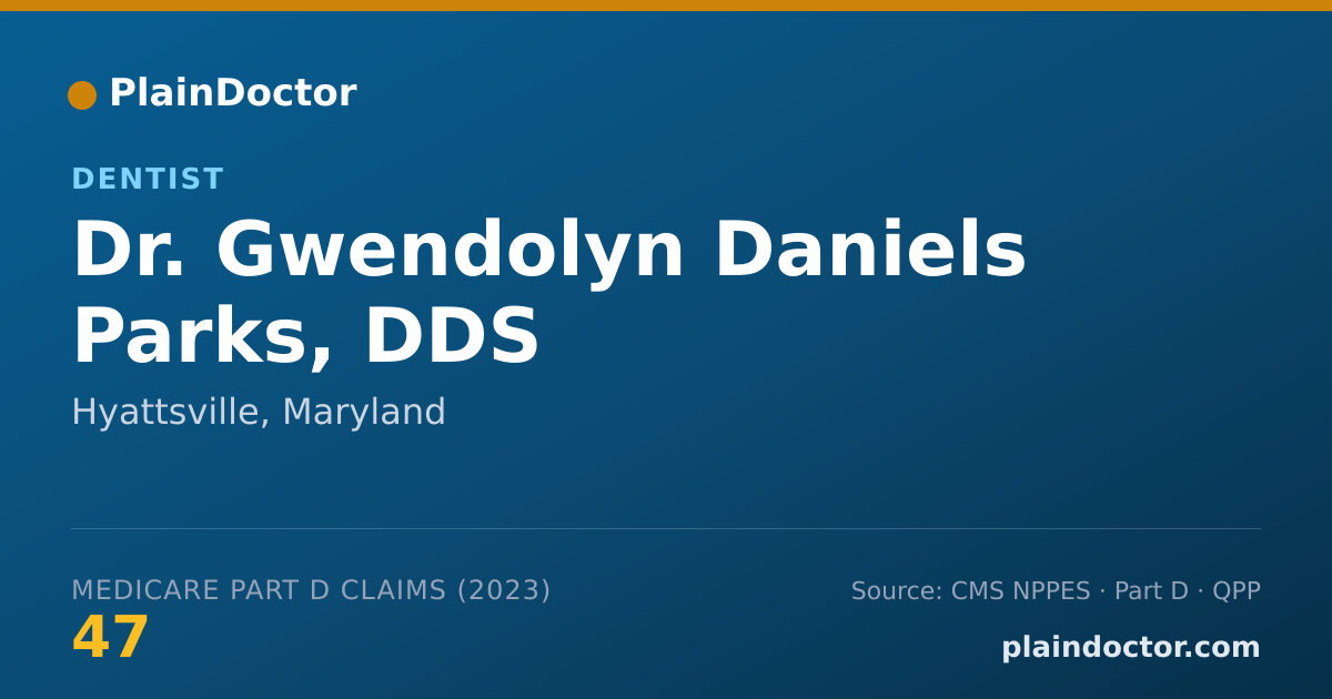 Shareable card for Gwendolyn Daniels Parks, DDS - Dentist, Hyattsville, MD