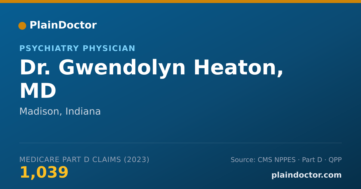 Shareable card for Gwendolyn Heaton, MD - Psychiatry Physician, Madison, IN
