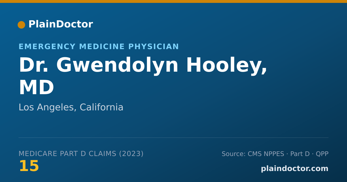 Shareable card for Gwendolyn Hooley, MD - Emergency Medicine Physician, Los Angeles, CA