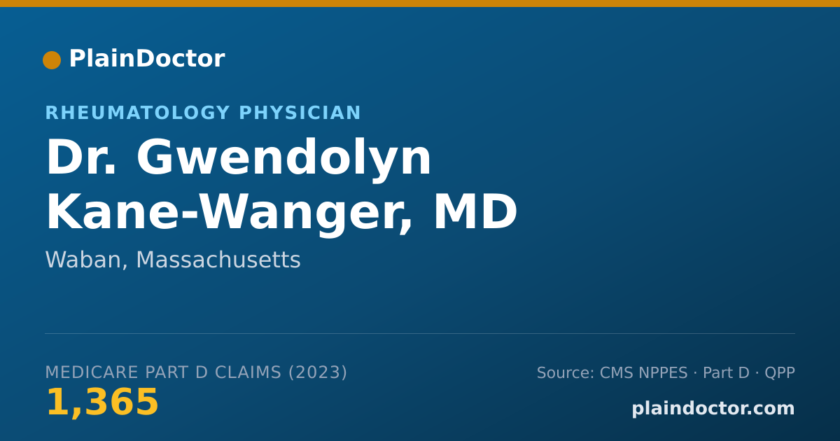 Shareable card for Gwendolyn Kane-Wanger, MD - Rheumatology Physician, Waban, MA