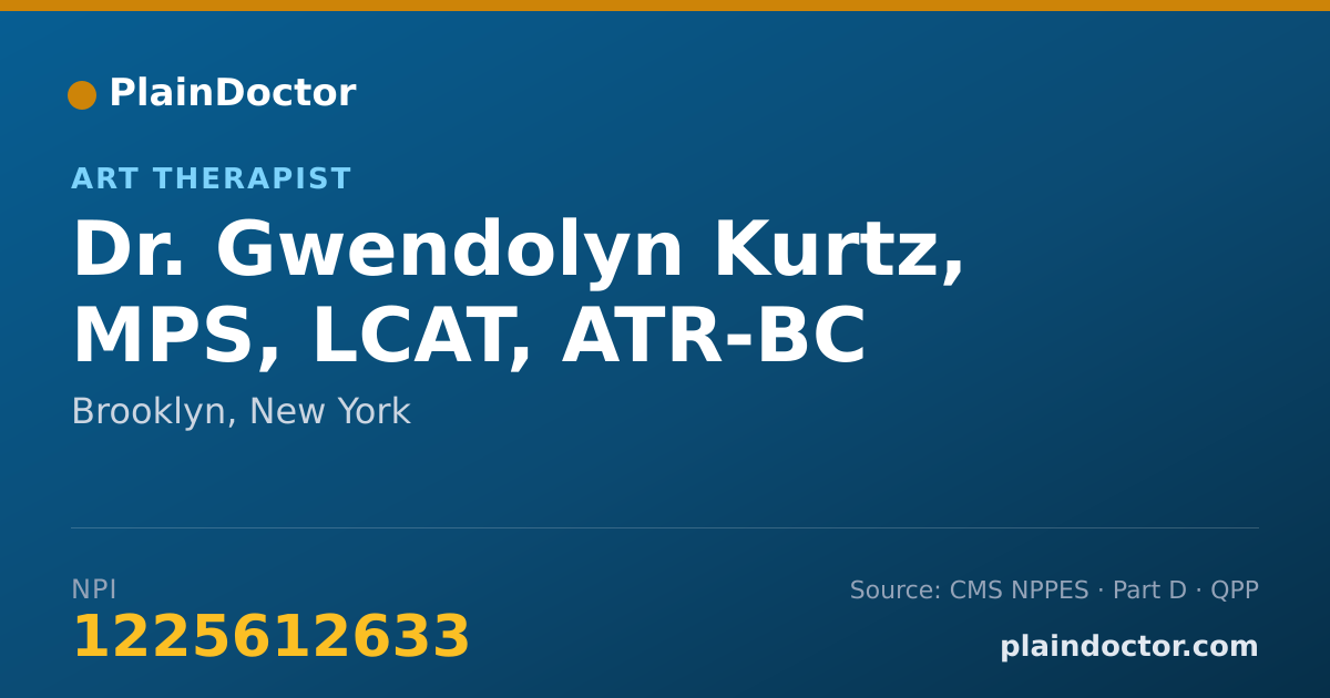 Shareable card for Gwendolyn Kurtz, MPS, LCAT, ATR-BC - Art Therapist, Brooklyn, NY