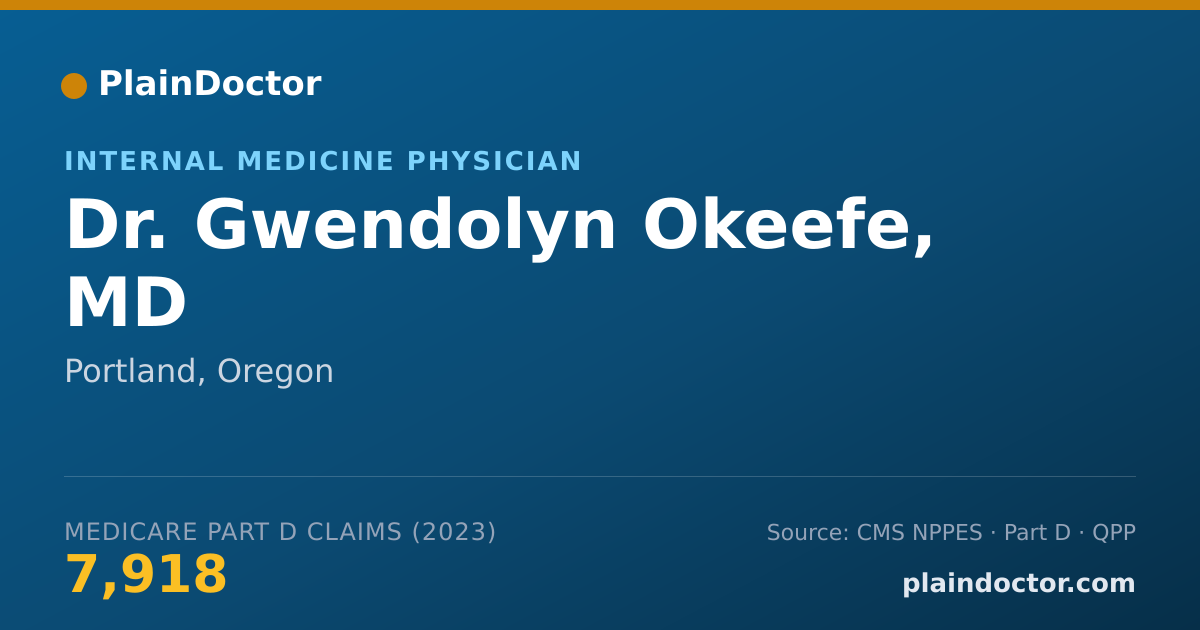 Shareable card for Gwendolyn Okeefe, MD - Internal Medicine Physician, Portland, OR