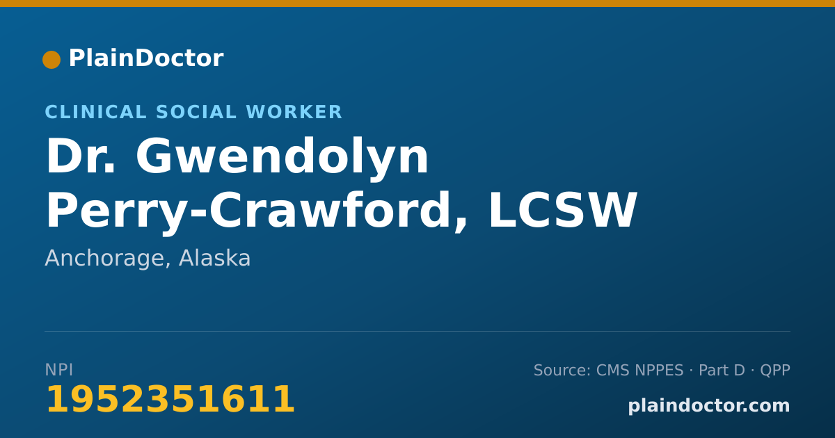 Shareable card for Gwendolyn Perry-Crawford, LCSW - Clinical Social Worker, Anchorage, AK