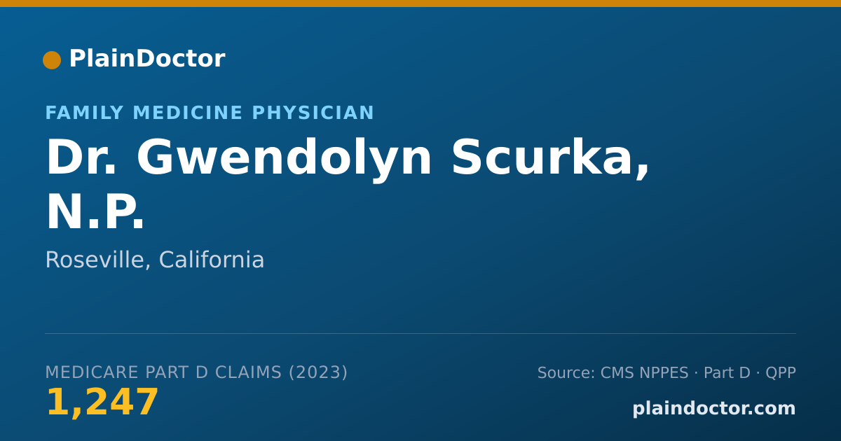 Shareable card for Gwendolyn Scurka, N.P. - Family Medicine Physician, Roseville, CA