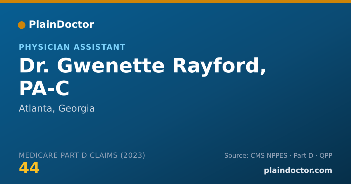 Shareable card for Gwenette Rayford, PA-C - Physician Assistant, Atlanta, GA