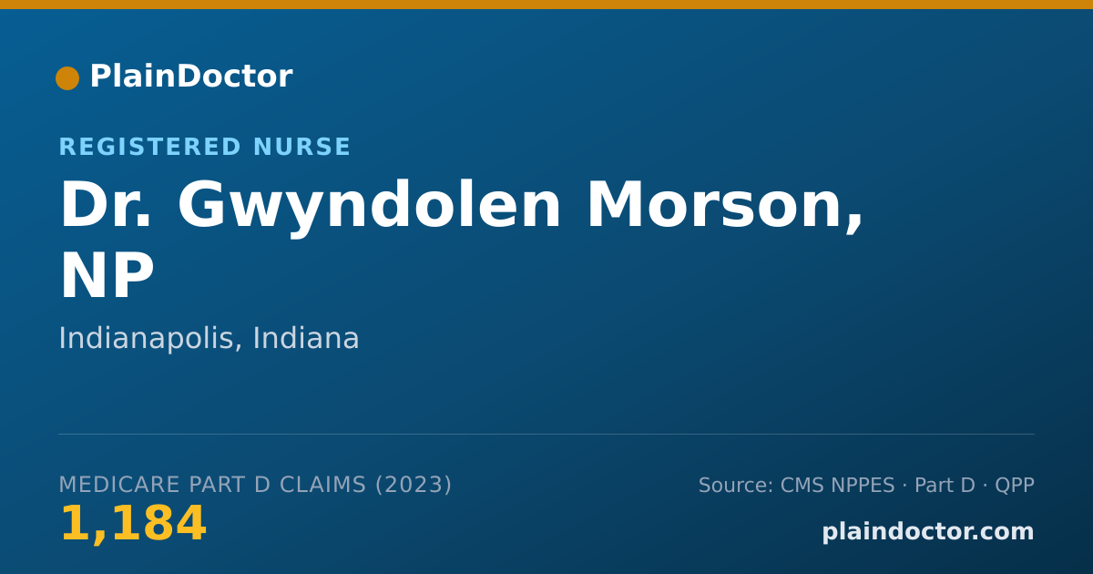 Shareable card for Gwyndolen Morson, NP - Registered Nurse, Indianapolis, IN