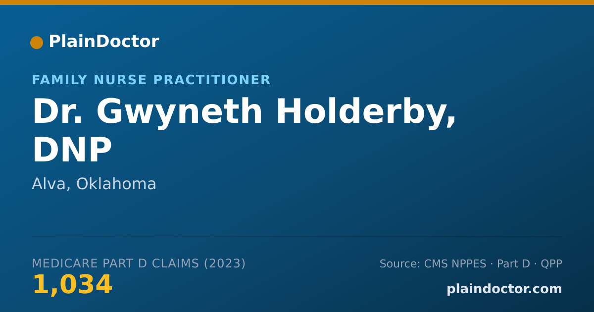 Shareable card for Gwyneth Holderby, DNP - Family Nurse Practitioner, Alva, OK