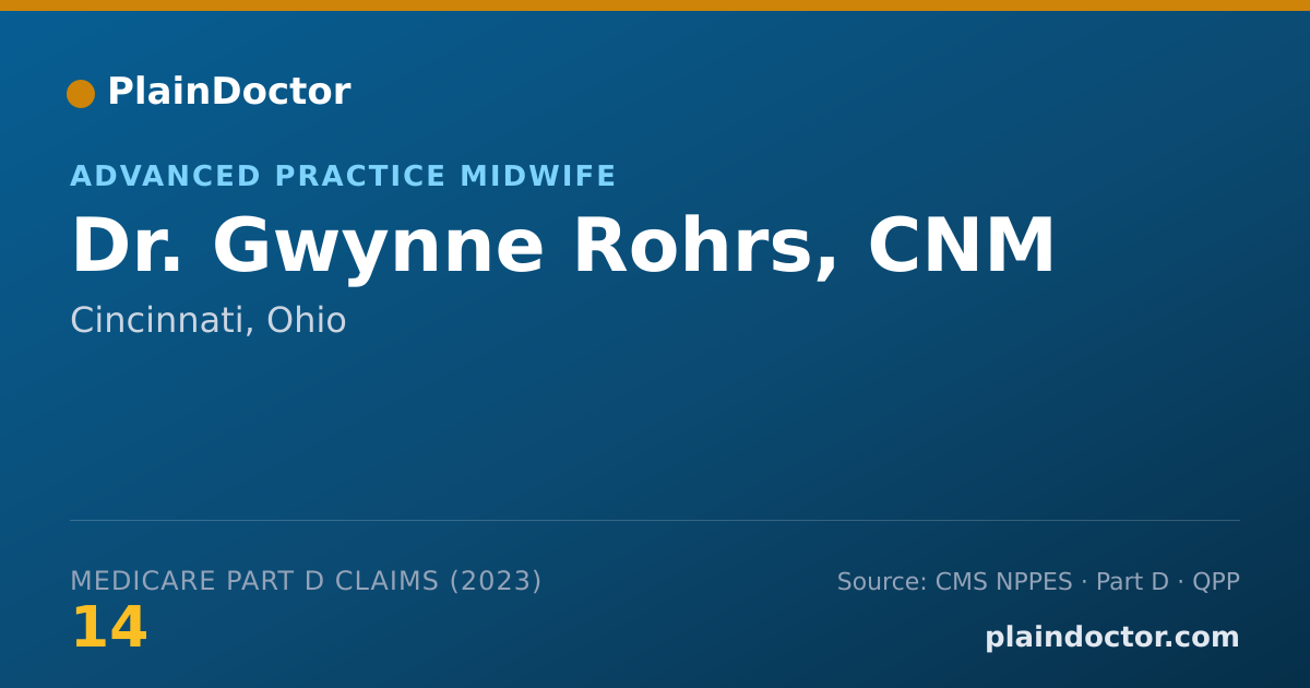 Shareable card for Gwynne Rohrs, CNM - Advanced Practice Midwife, Cincinnati, OH