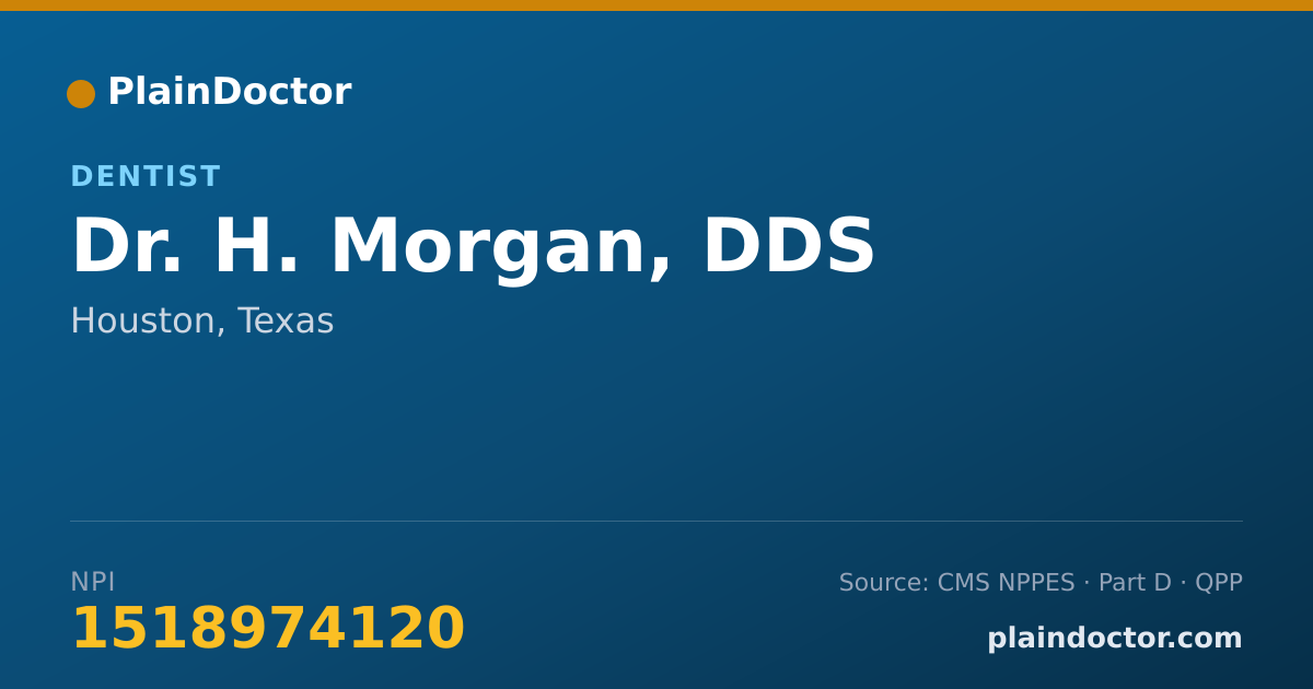 Shareable card for H. Morgan, DDS - Dentist, Houston, TX