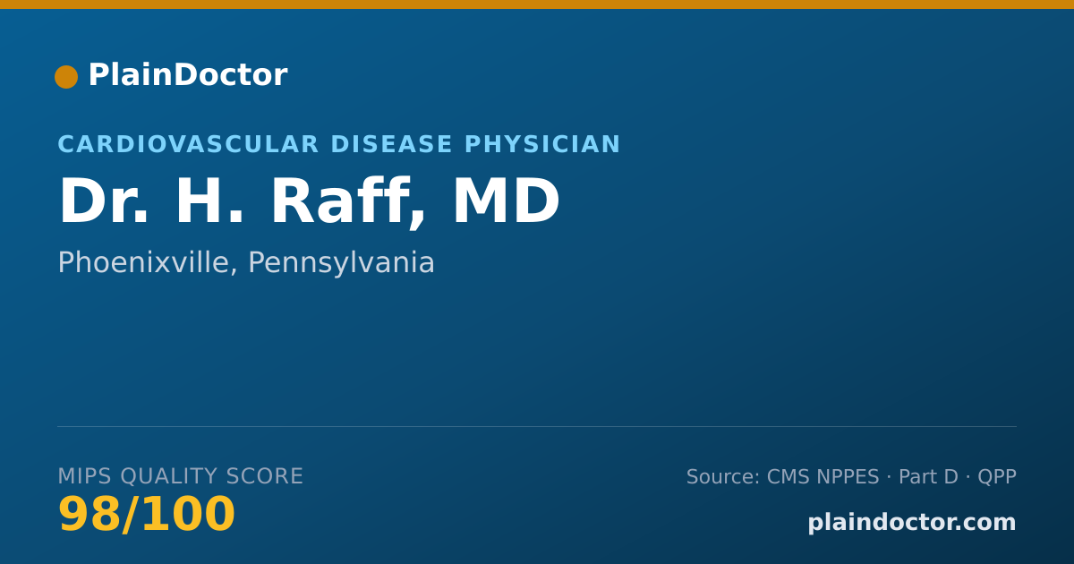 Shareable card for H. Raff, MD - Cardiovascular Disease Physician, Phoenixville, PA