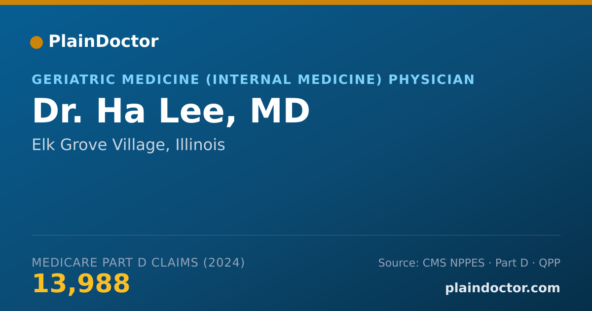 Shareable card for Ha Lee, MD - Geriatric Medicine (Internal Medicine) Physician, Elk Grove Village, IL