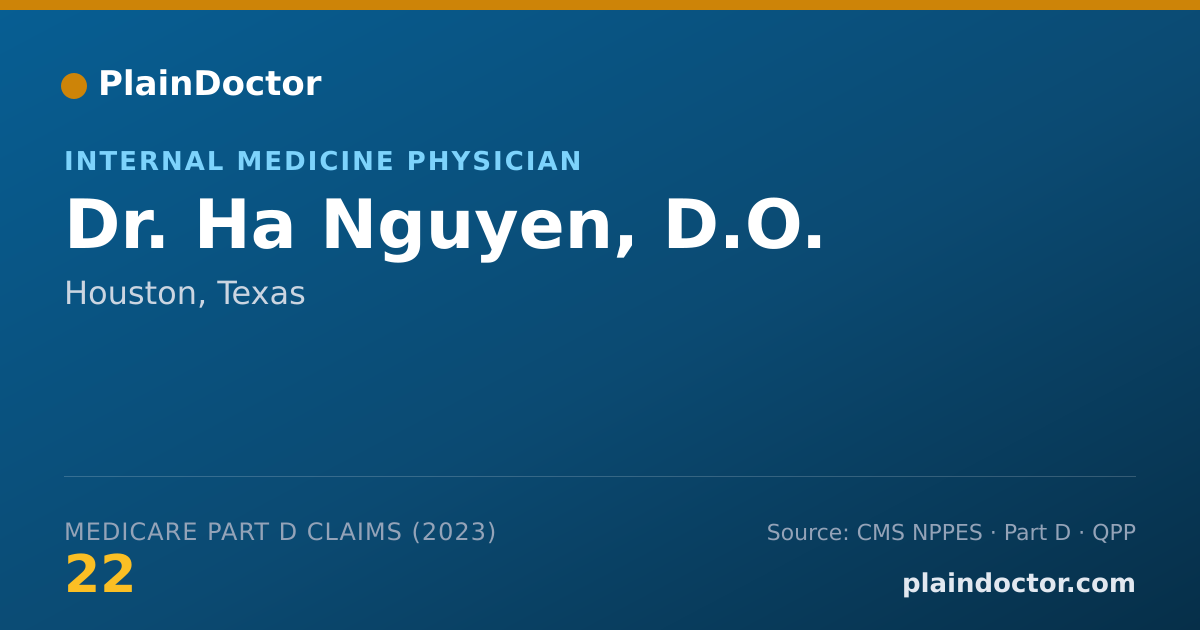 Shareable card for Ha Nguyen, D.O. - Internal Medicine Physician, Houston, TX