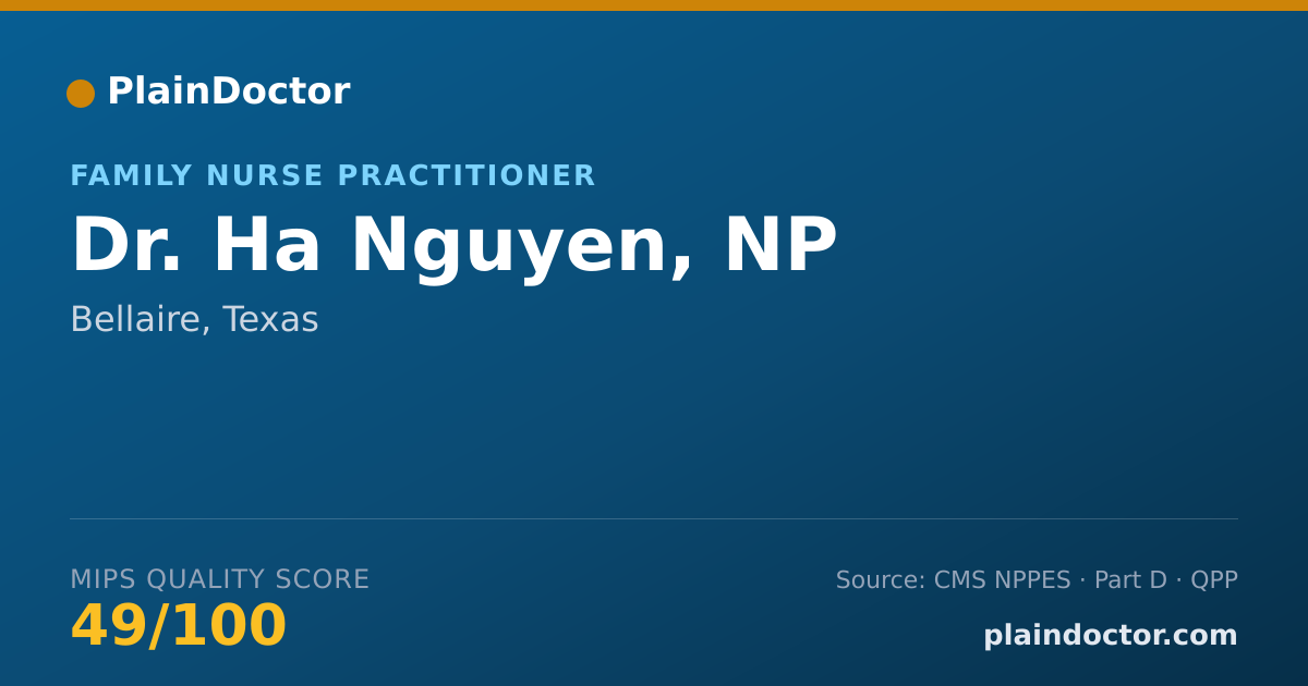Shareable card for Ha Nguyen, NP - Family Nurse Practitioner, Bellaire, TX