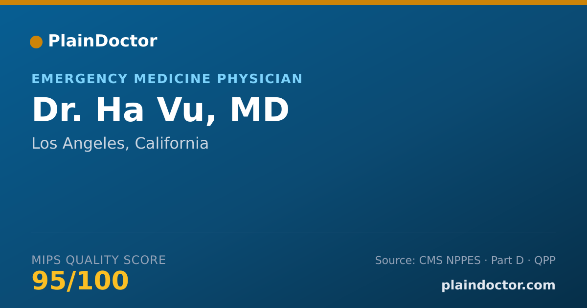 Shareable card for Ha Vu, MD - Emergency Medicine Physician, Los Angeles, CA