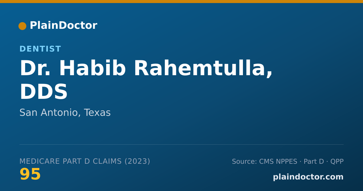 Shareable card for Habib Rahemtulla, DDS - Dentist, San Antonio, TX