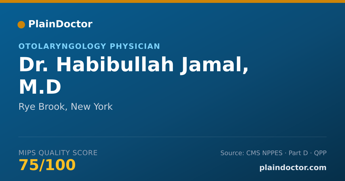 Shareable card for Habibullah Jamal, M.D - Otolaryngology Physician, Rye Brook, NY