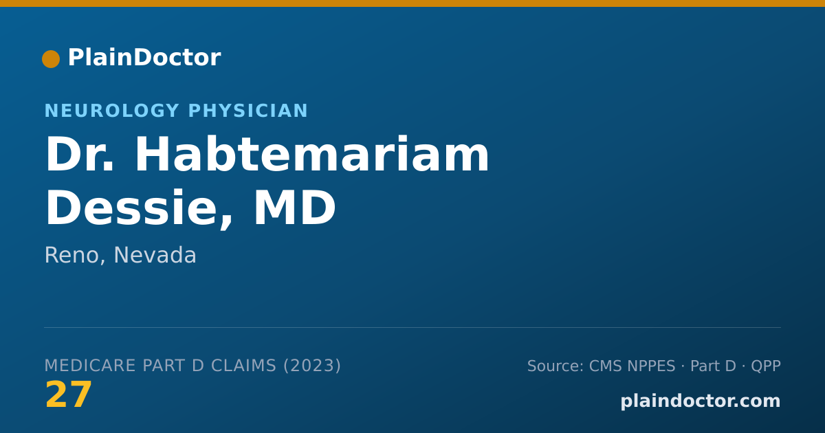 Shareable card for Habtemariam Dessie, MD - Neurology Physician, Reno, NV