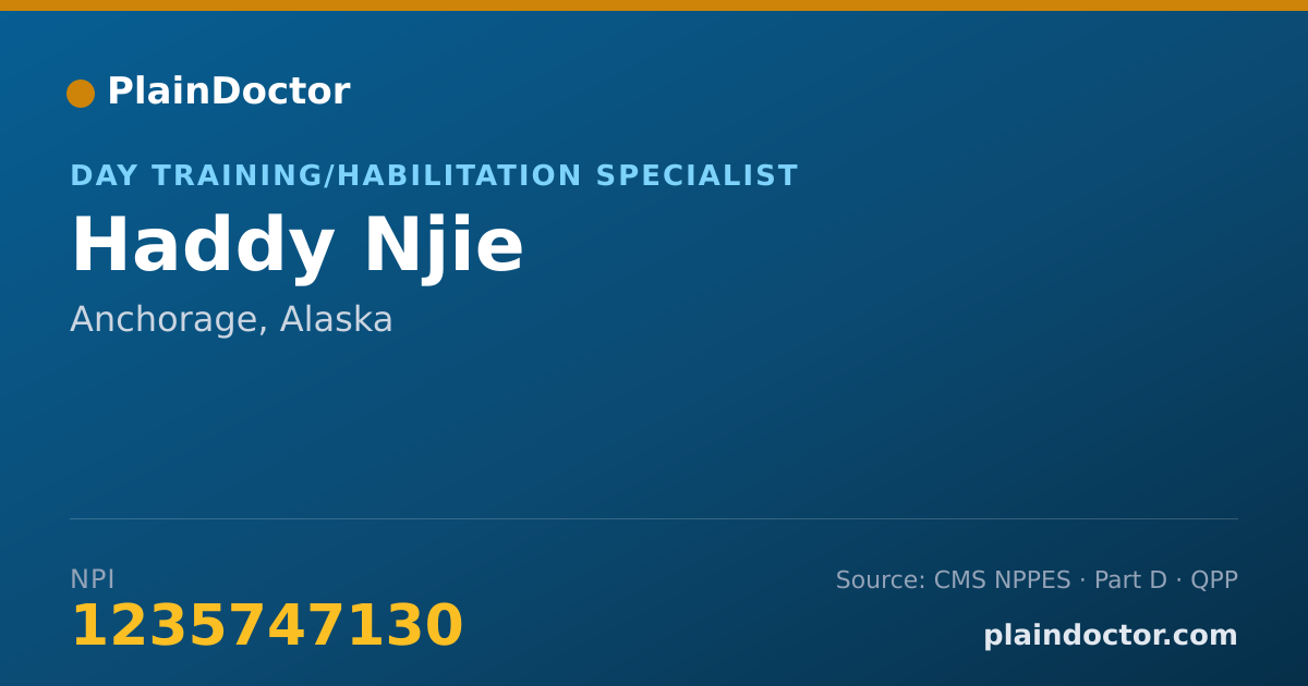 Shareable card for Haddy Njie - Day Training/Habilitation Specialist, Anchorage, AK