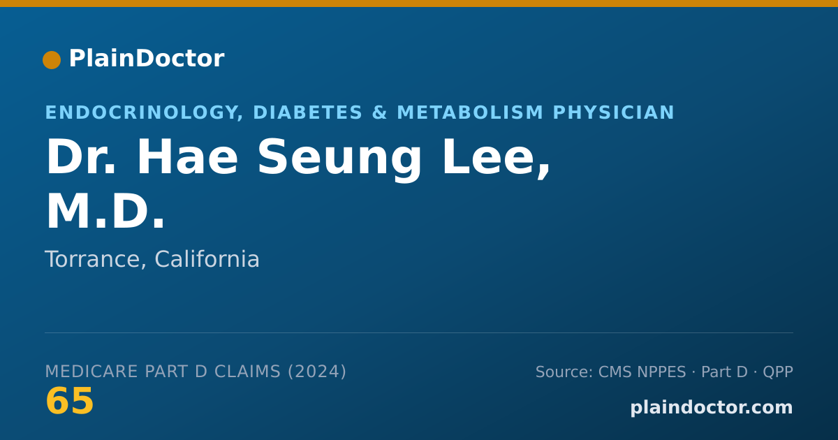 Shareable card for Hae Seung Lee, M.D. - Endocrinology, Diabetes & Metabolism Physician, Torrance, CA