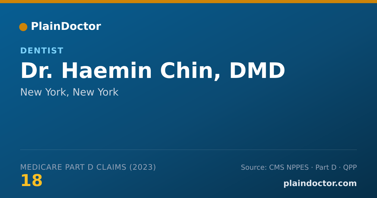 Shareable card for Haemin Chin, DMD - Dentist, New York, NY