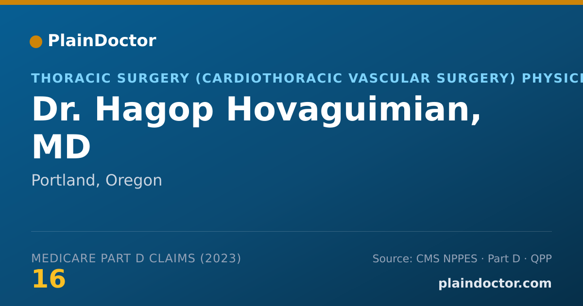 Shareable card for Hagop Hovaguimian, MD - Thoracic Surgery (Cardiothoracic Vascular Surgery) Physician, Portland, OR