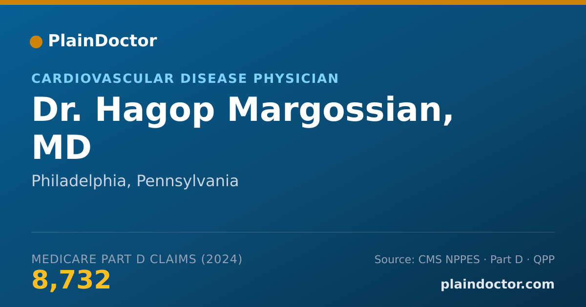 Shareable card for Hagop Margossian, MD - Cardiovascular Disease Physician, Philadelphia, PA