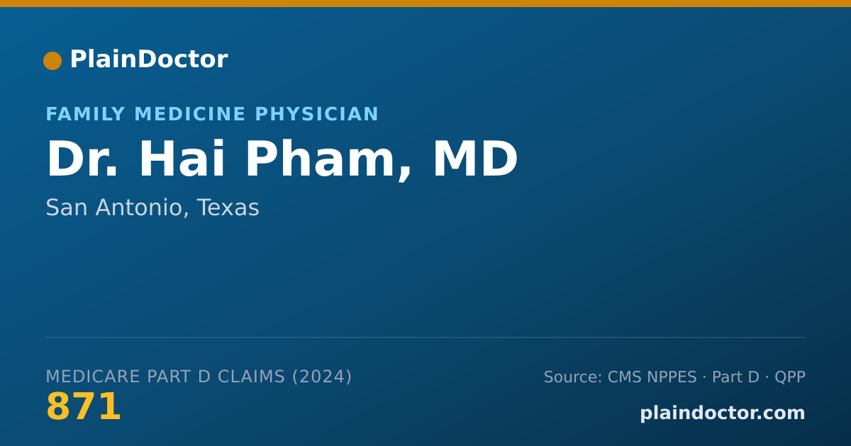 Shareable card for Hai Pham, MD - Family Medicine Physician, San Antonio, TX