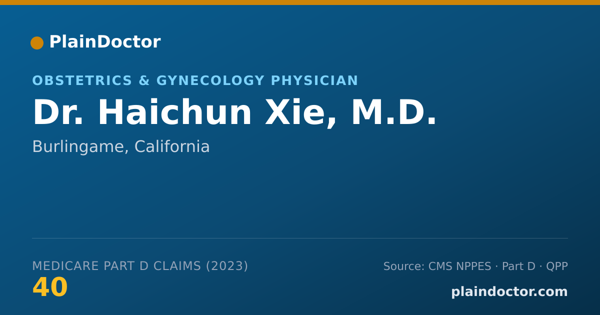 Shareable card for Haichun Xie, M.D. - Obstetrics & Gynecology Physician, Burlingame, CA