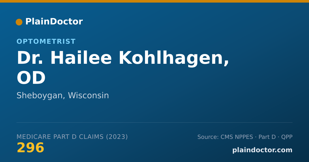 Shareable card for Hailee Kohlhagen, OD - Optometrist, Sheboygan, WI