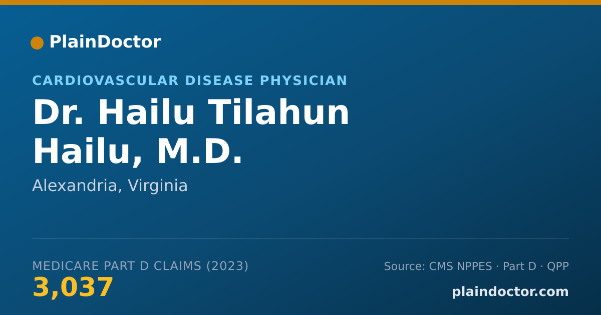 Shareable card for Hailu Tilahun Hailu, M.D. - Cardiovascular Disease Physician, Alexandria, VA
