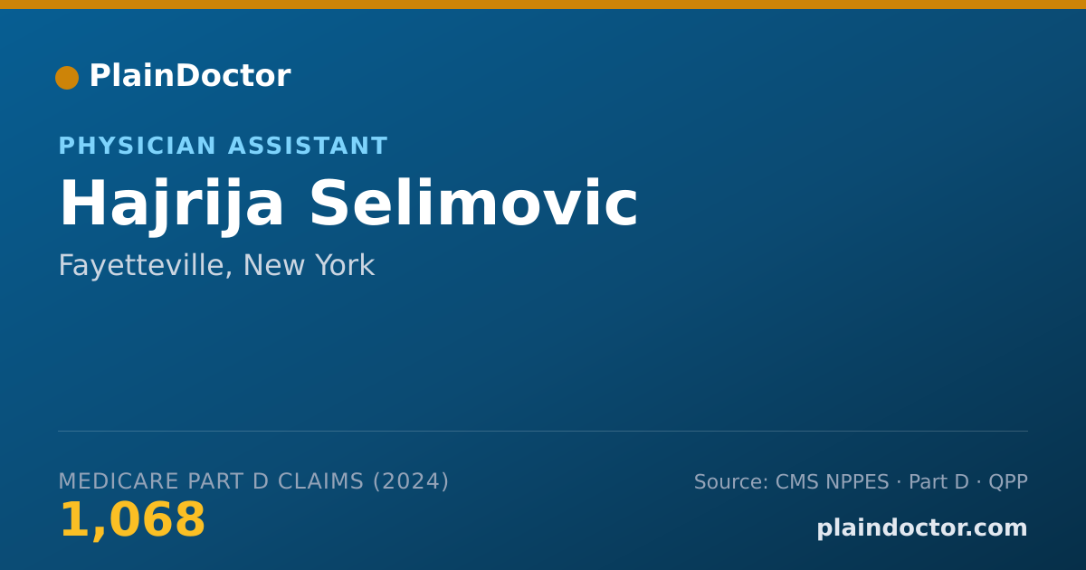 Shareable card for Hajrija Selimovic - Physician Assistant, Fayetteville, NY