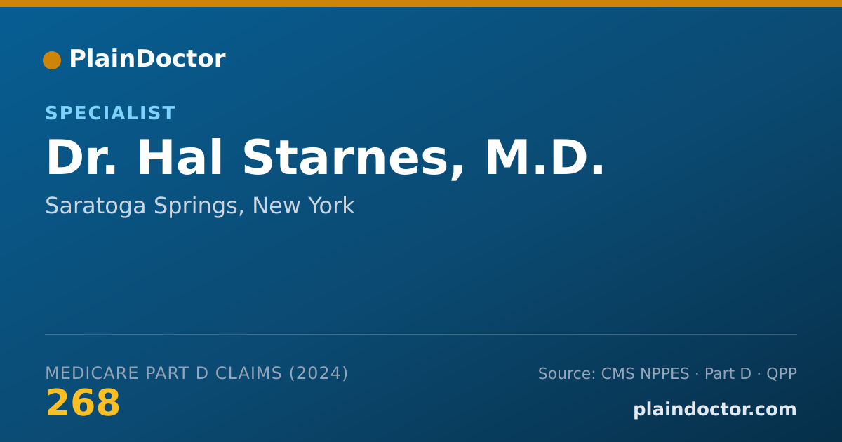 Shareable card for Hal Starnes, M.D. - Specialist, Saratoga Springs, NY