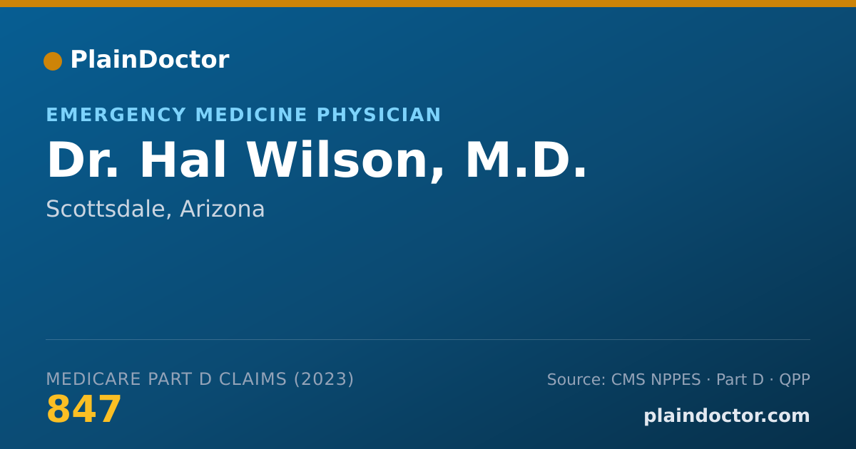 Shareable card for Hal Wilson, M.D. - Emergency Medicine Physician, Scottsdale, AZ