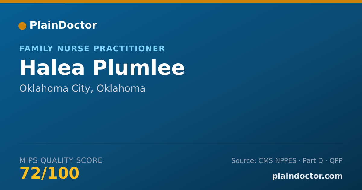 Shareable card for Halea Plumlee - Family Nurse Practitioner, Oklahoma City, OK