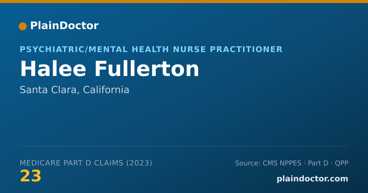 Shareable card for Halee Fullerton - Psychiatric/Mental Health Nurse Practitioner, Santa Clara, CA
