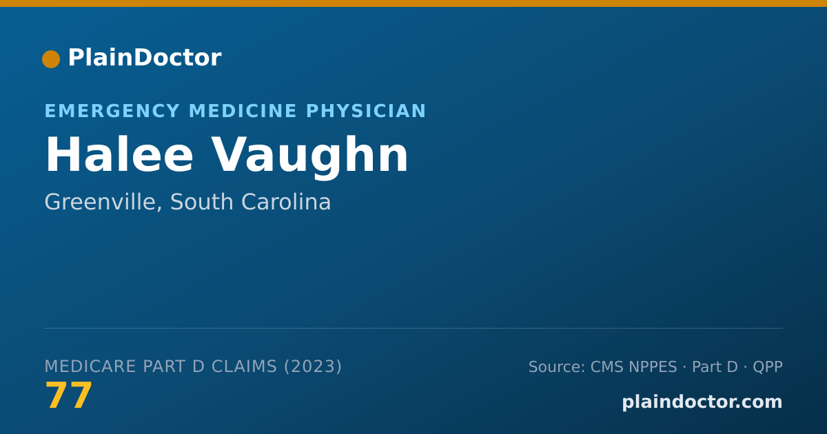 Shareable card for Halee Vaughn - Emergency Medicine Physician, Greenville, SC