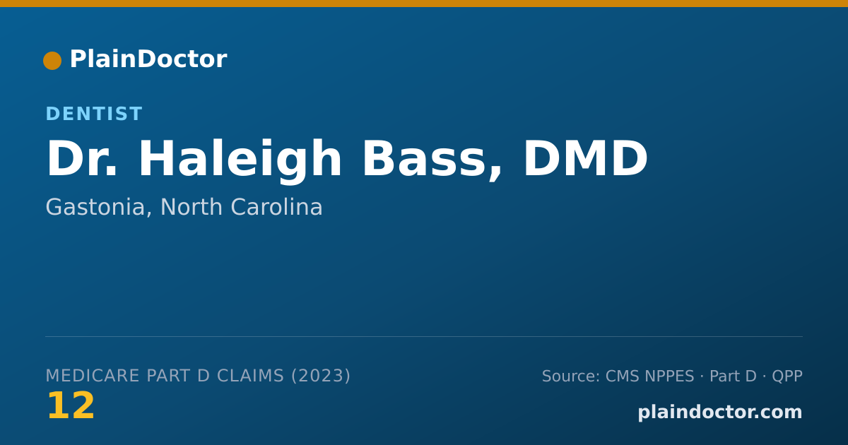 Shareable card for Haleigh Bass, DMD - Dentist, Gastonia, NC