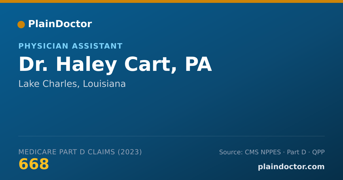 Shareable card for Haley Cart, PA - Physician Assistant, Lake Charles, LA