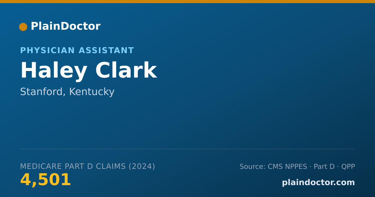 Shareable card for Haley Clark - Physician Assistant, Stanford, KY