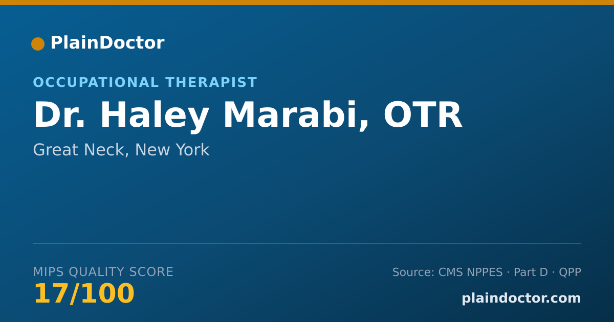 Shareable card for Haley Marabi, OTR - Occupational Therapist, Great Neck, NY