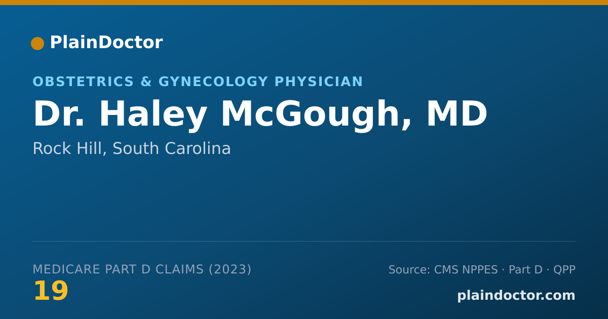 Shareable card for Haley McGough, MD - Obstetrics & Gynecology Physician, Rock Hill, SC