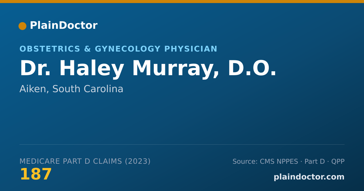 Shareable card for Haley Murray, D.O. - Obstetrics & Gynecology Physician, Aiken, SC