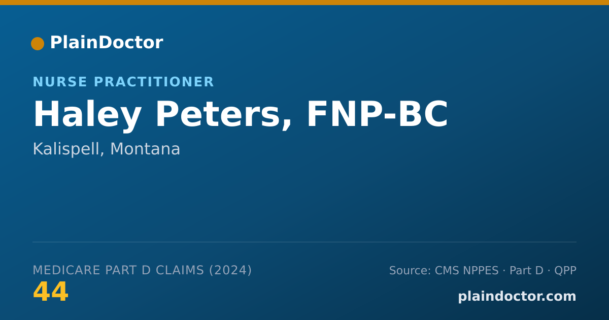 Shareable card for Haley Peters, FNP-BC - Nurse Practitioner, Kalispell, MT