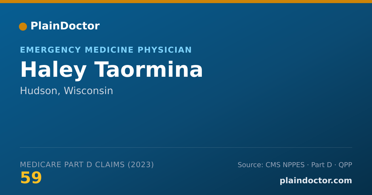 Shareable card for Haley Taormina - Emergency Medicine Physician, Hudson, WI