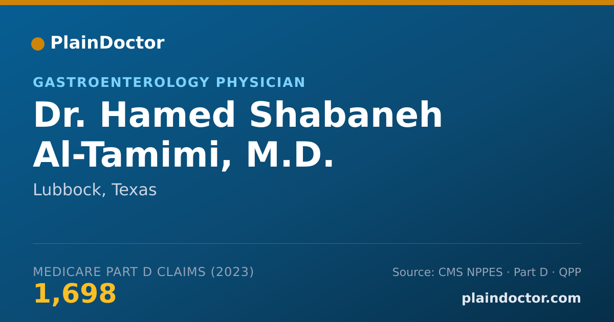 Shareable card for Hamed Shabaneh Al-Tamimi, M.D. - Gastroenterology Physician, Lubbock, TX
