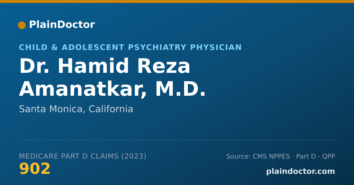 Shareable card for Hamid Reza Amanatkar, M.D. - Child & Adolescent Psychiatry Physician, Santa Monica, CA