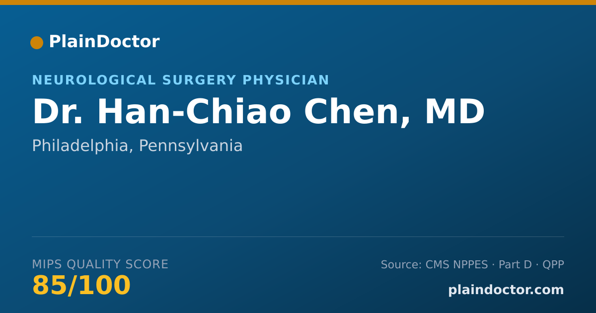 Shareable card for Han-Chiao Chen, MD - Neurological Surgery Physician, Philadelphia, PA
