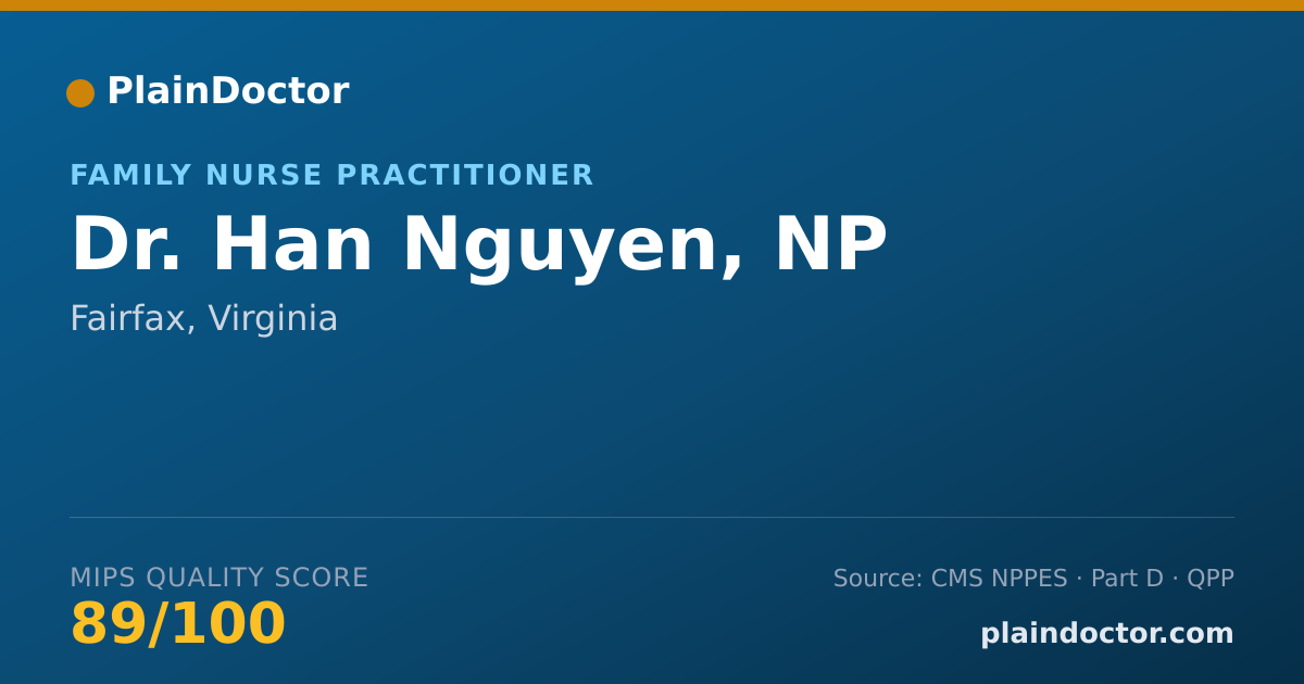 Shareable card for Han Nguyen, NP - Family Nurse Practitioner, Fairfax, VA