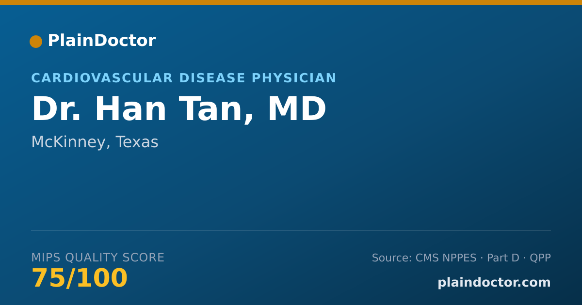 Shareable card for Han Tan, MD - Cardiovascular Disease Physician, McKinney, TX