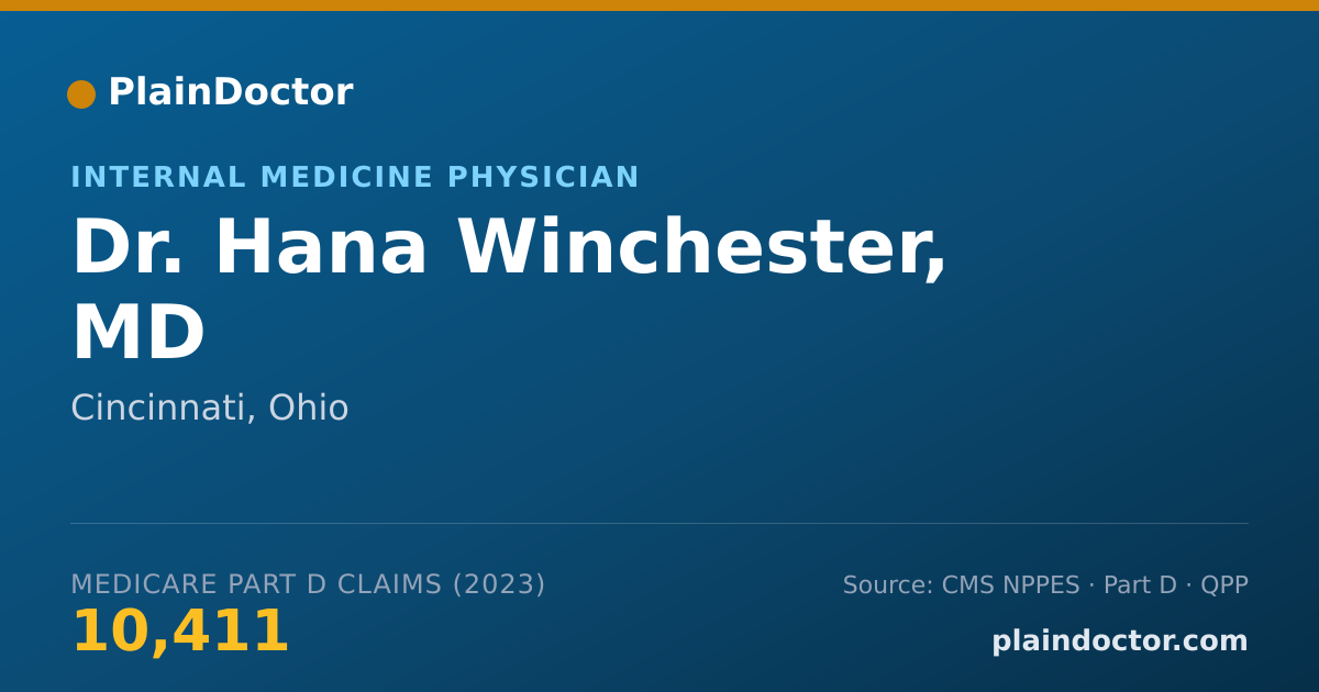 Shareable card for Hana Winchester, MD - Internal Medicine Physician, Cincinnati, OH